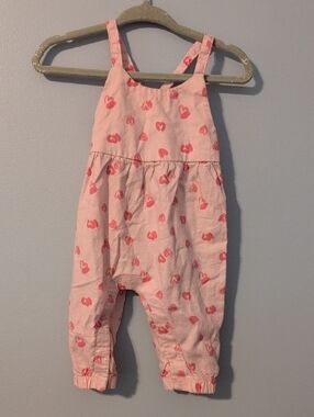 Carter's Light Pink Heart Print Overalls